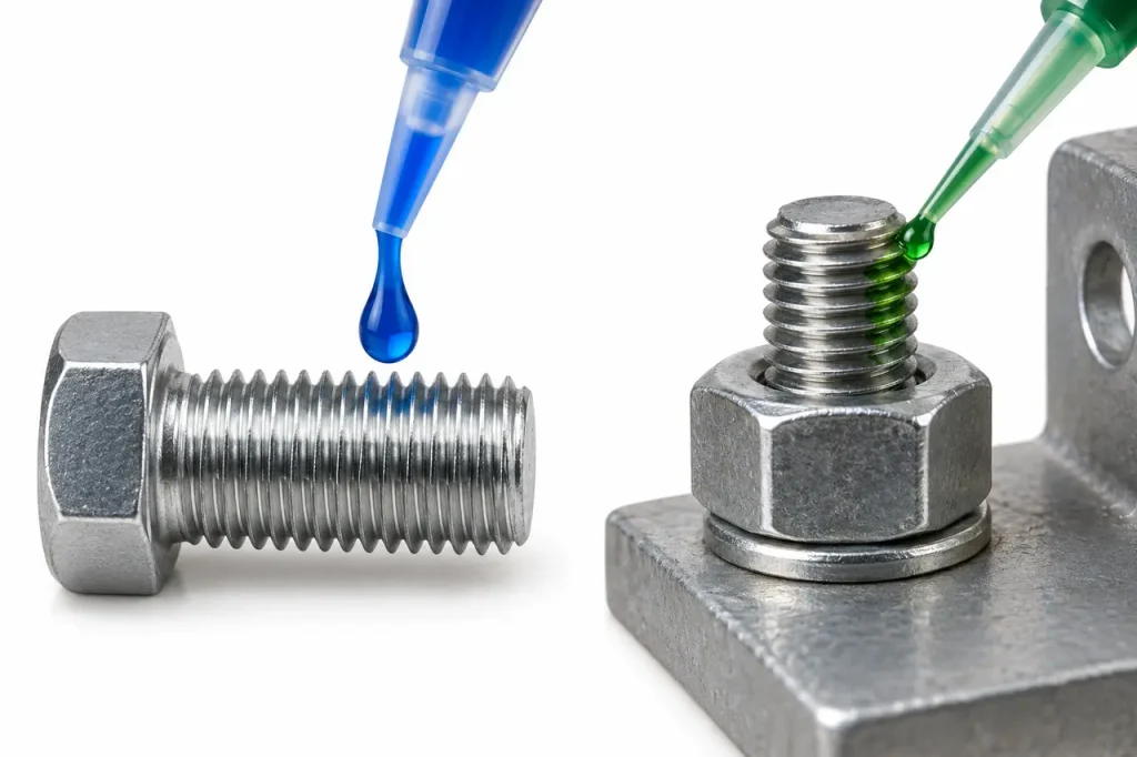Green loctite vs blue — preparation and application