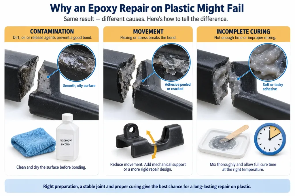 Does j-b weld work on plastic — common failure checks
