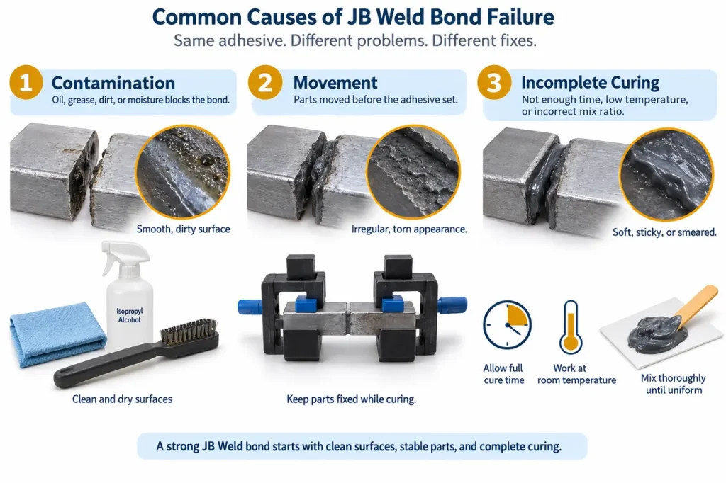 What is the strongest j-b weld — common failure checks