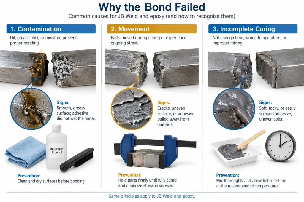 J-b weld vs epoxy — common failure checks