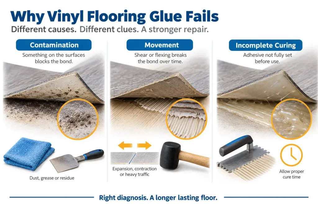 Glue for vinyl flooring — common failure checks