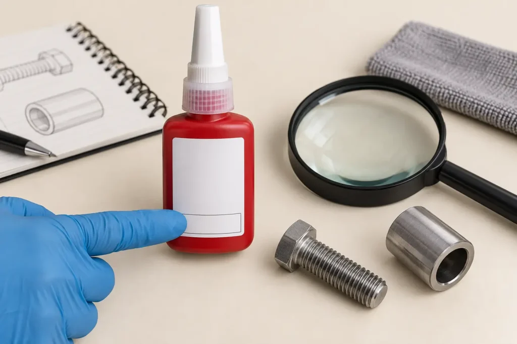 Reading numbered adhesive label rather than choosing bottle color