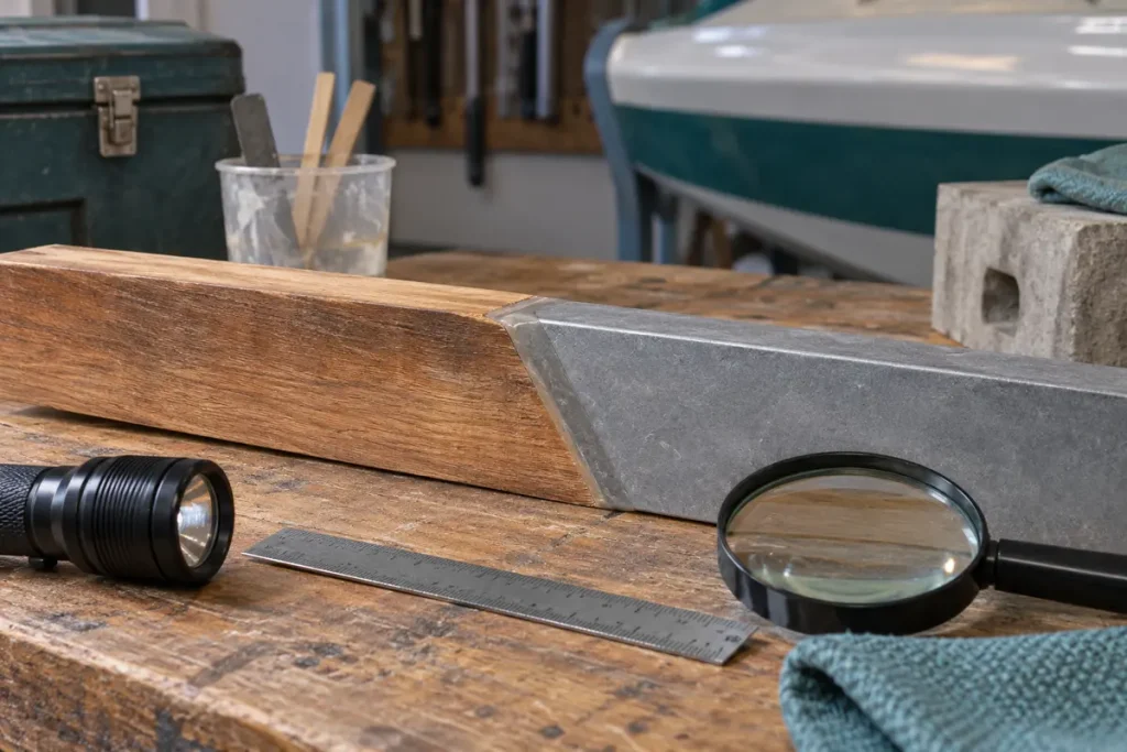 Examining an illustrative hardened epoxy sample