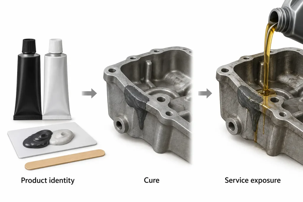 Repair checklist for product identity cure and service exposure