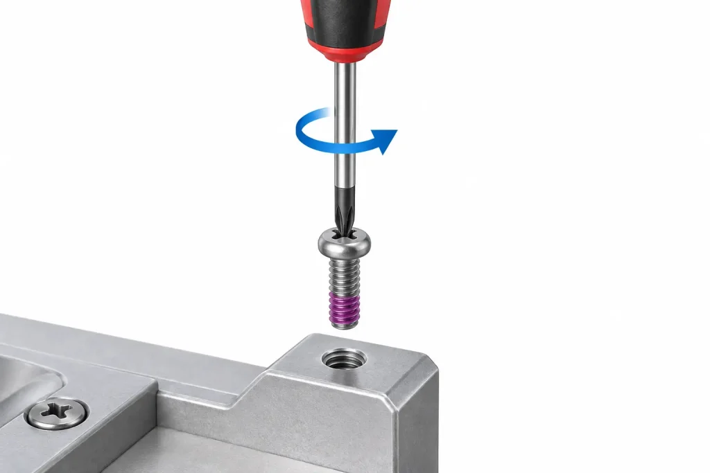 Small machine fastener removal using correctly fitting precision driver