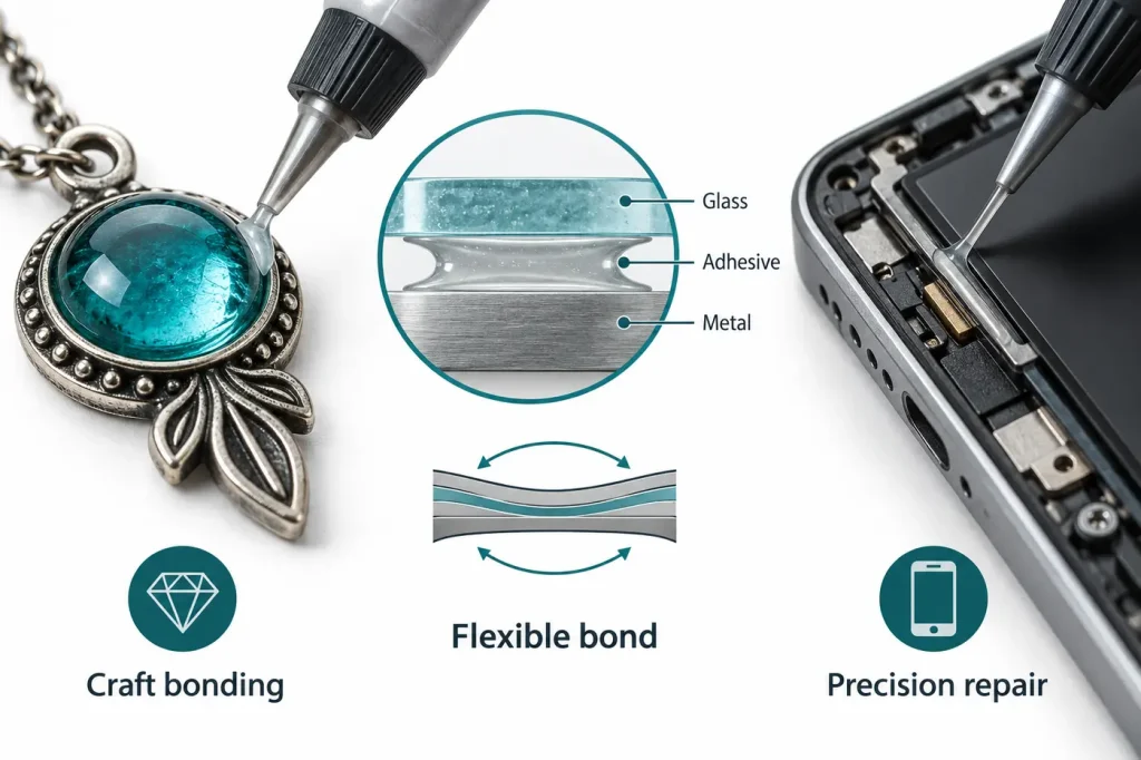 Craft jewelry bond versus precision screen-frame repair